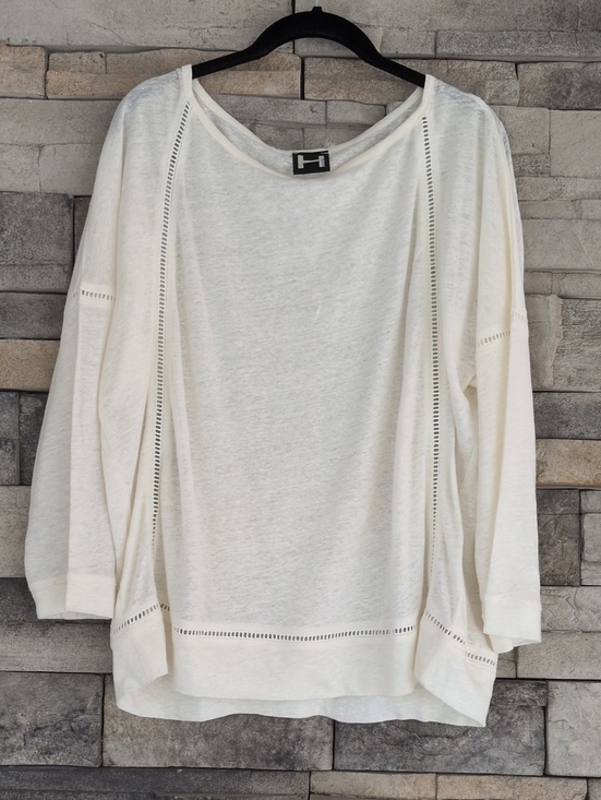 Bordeaux Tops - Cream Linen Women's Top